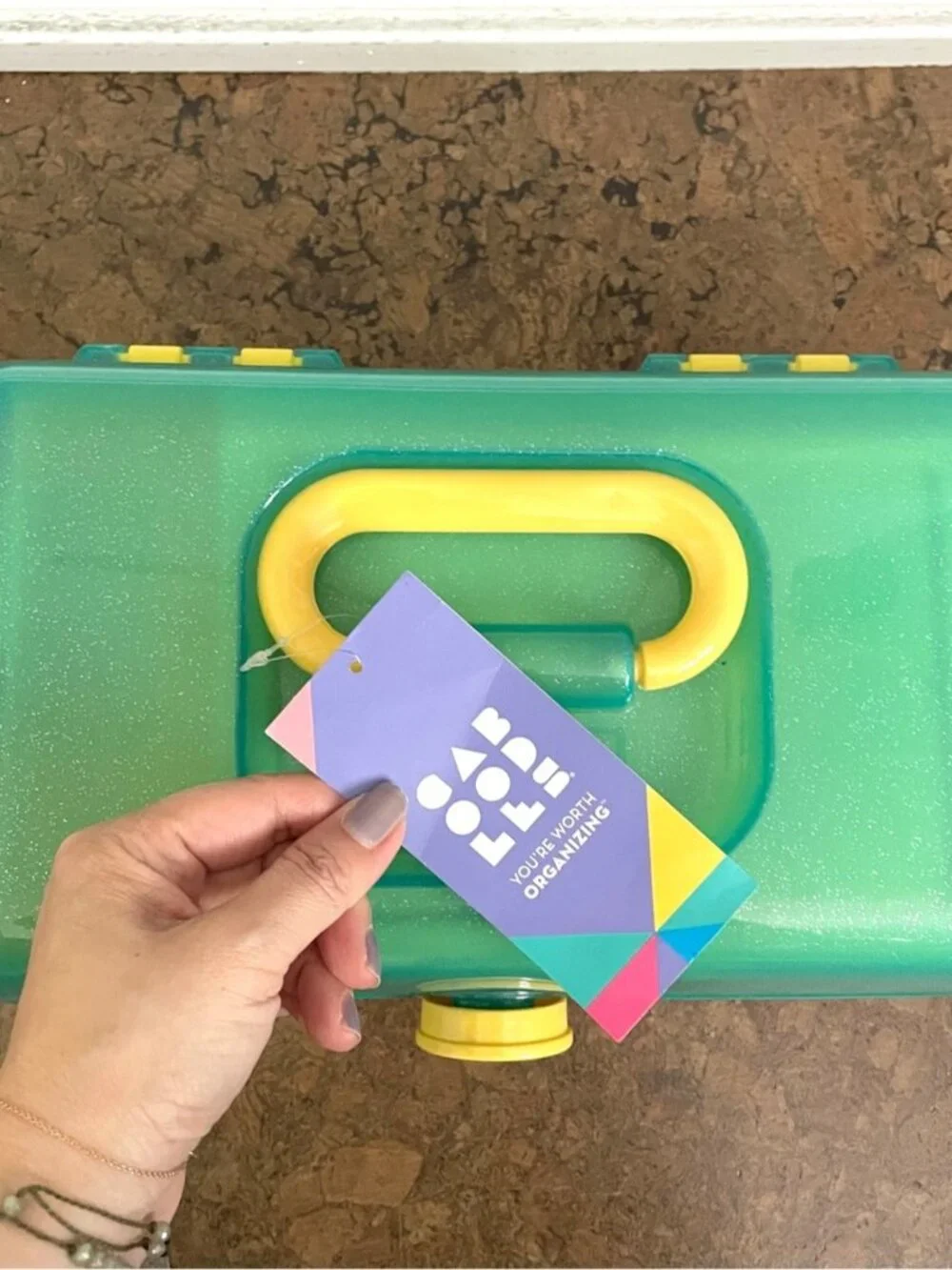 Caboodles Green / Yellow On-The-Go Girl Plastic Makeup Case - New with Tags!